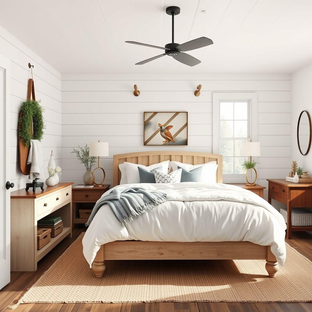 Farmhouse Master Bedroom design example 4
