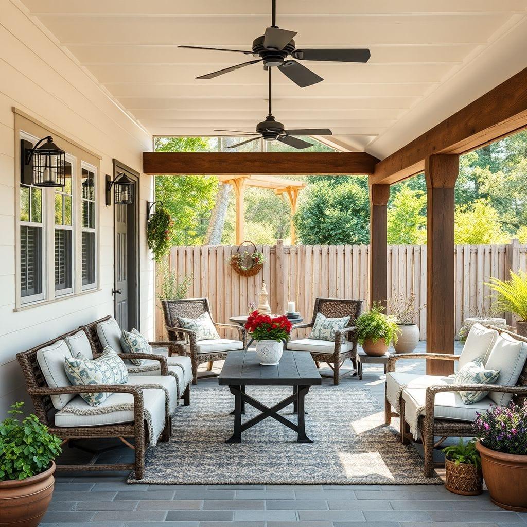 Farmhouse Outdoor Patio design example 1