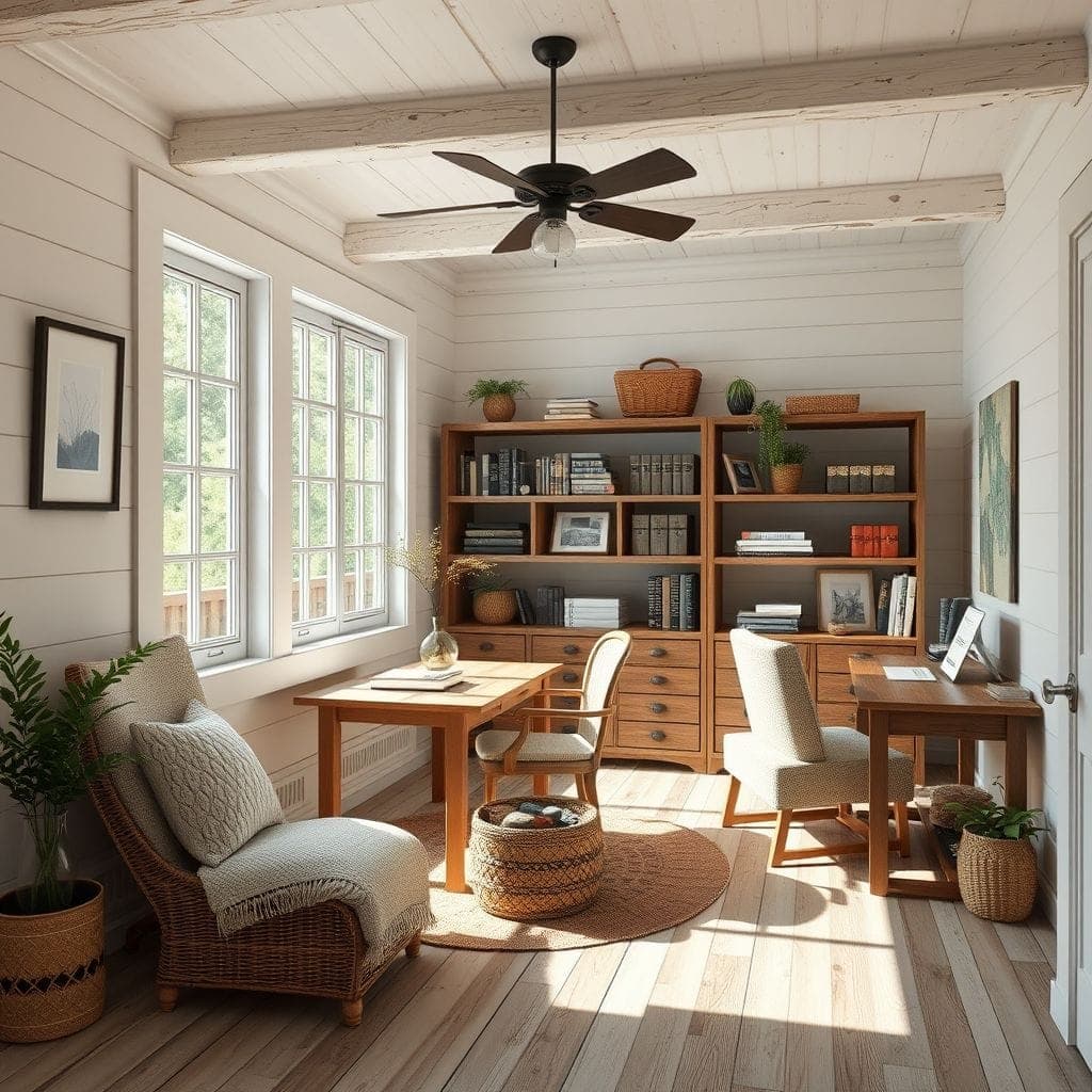 Farmhouse Study Room design example 4
