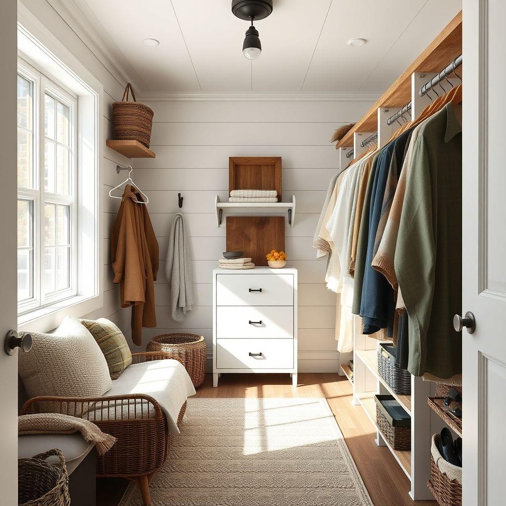 Farmhouse Walk-in Closet design example 2