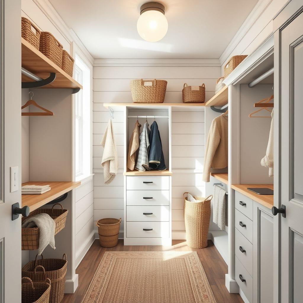 Farmhouse Walk-in Closet design example 3