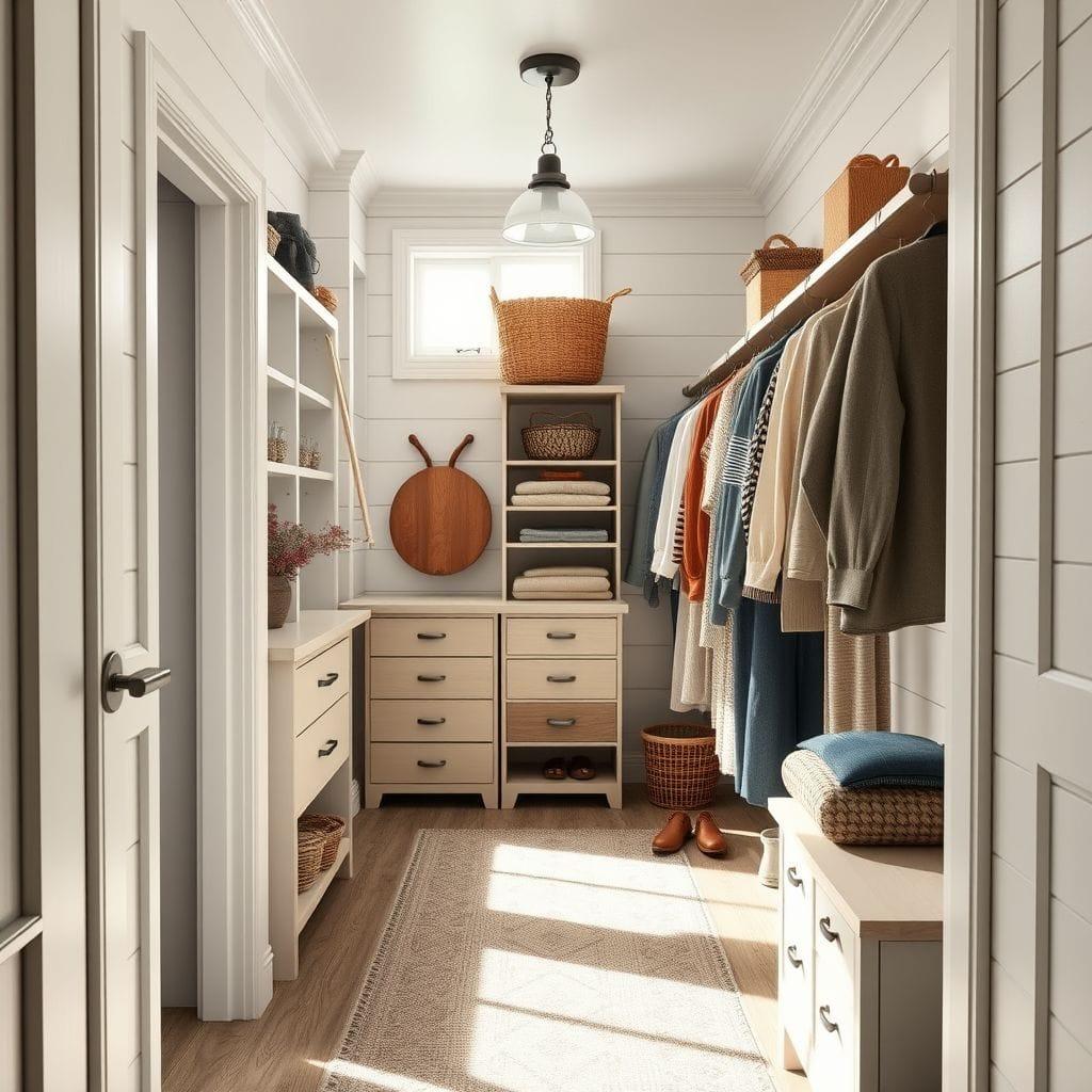 Farmhouse Walk-in Closet design example 4
