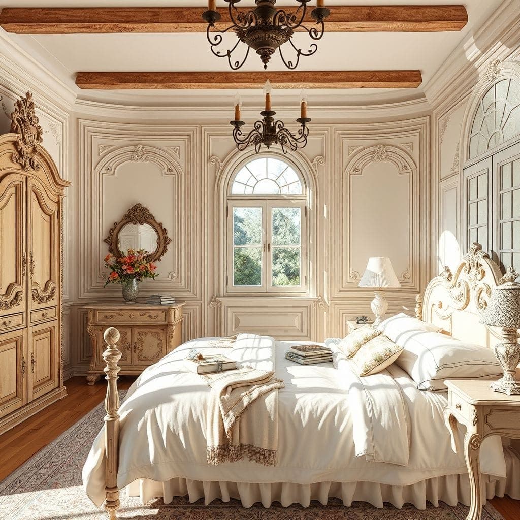 French Country Bedroom design example 4