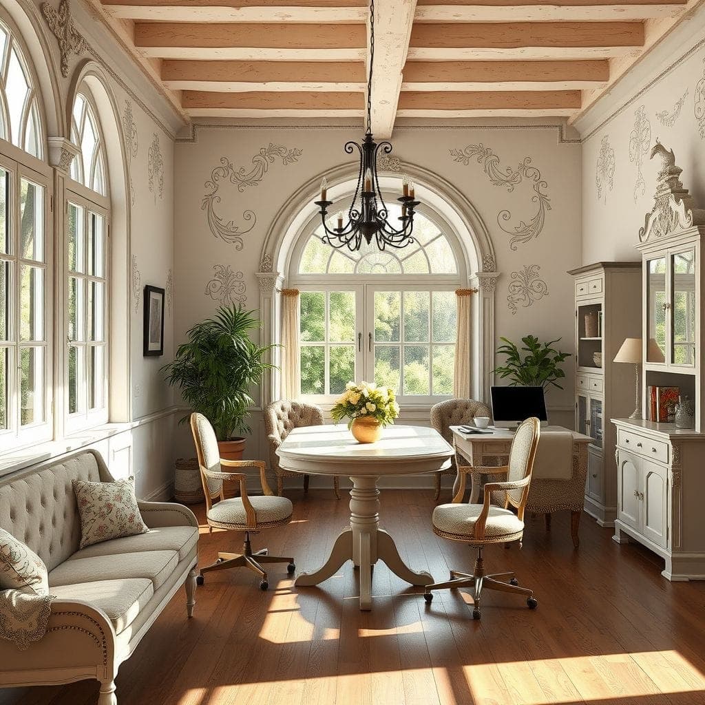 French Country Coworking Space design example 1