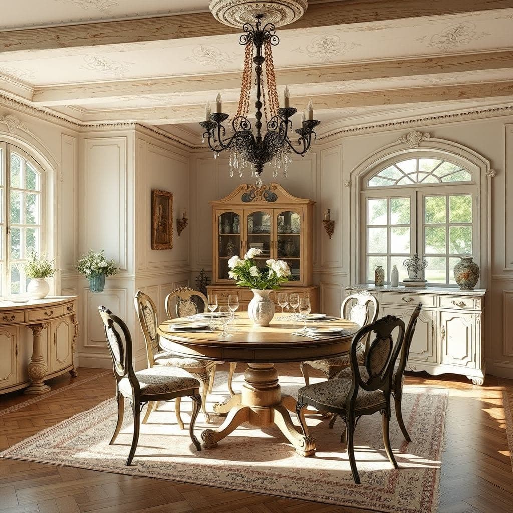 French Country Dining Room design example 3