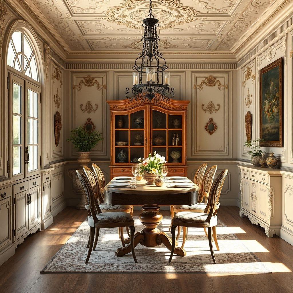French Country Dining Room design example 4