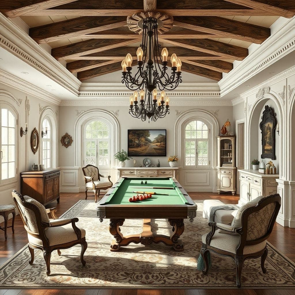 French Country Game Room design example 2