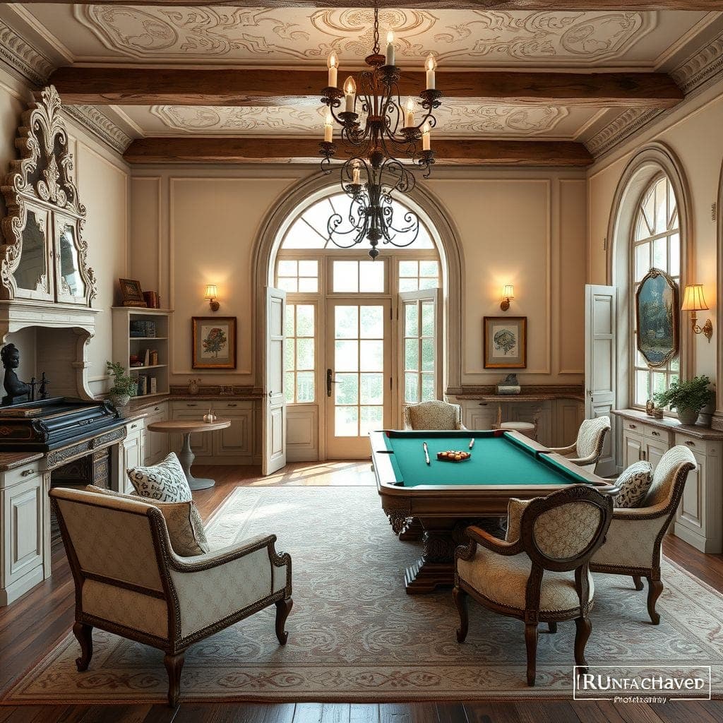 French Country Game Room design example 3