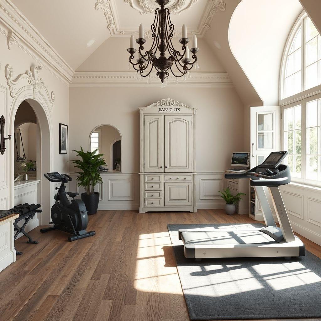 French Country Home Gym design example 1