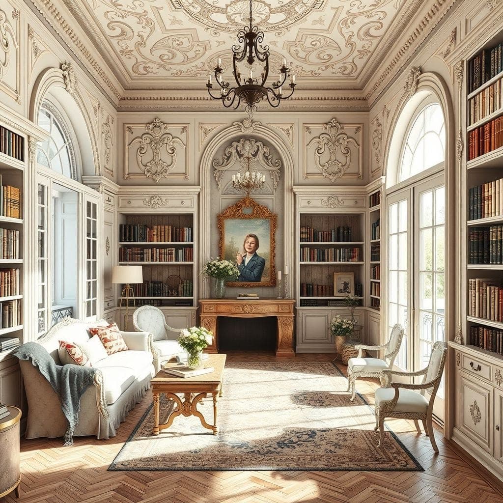 French Country Library design example 3