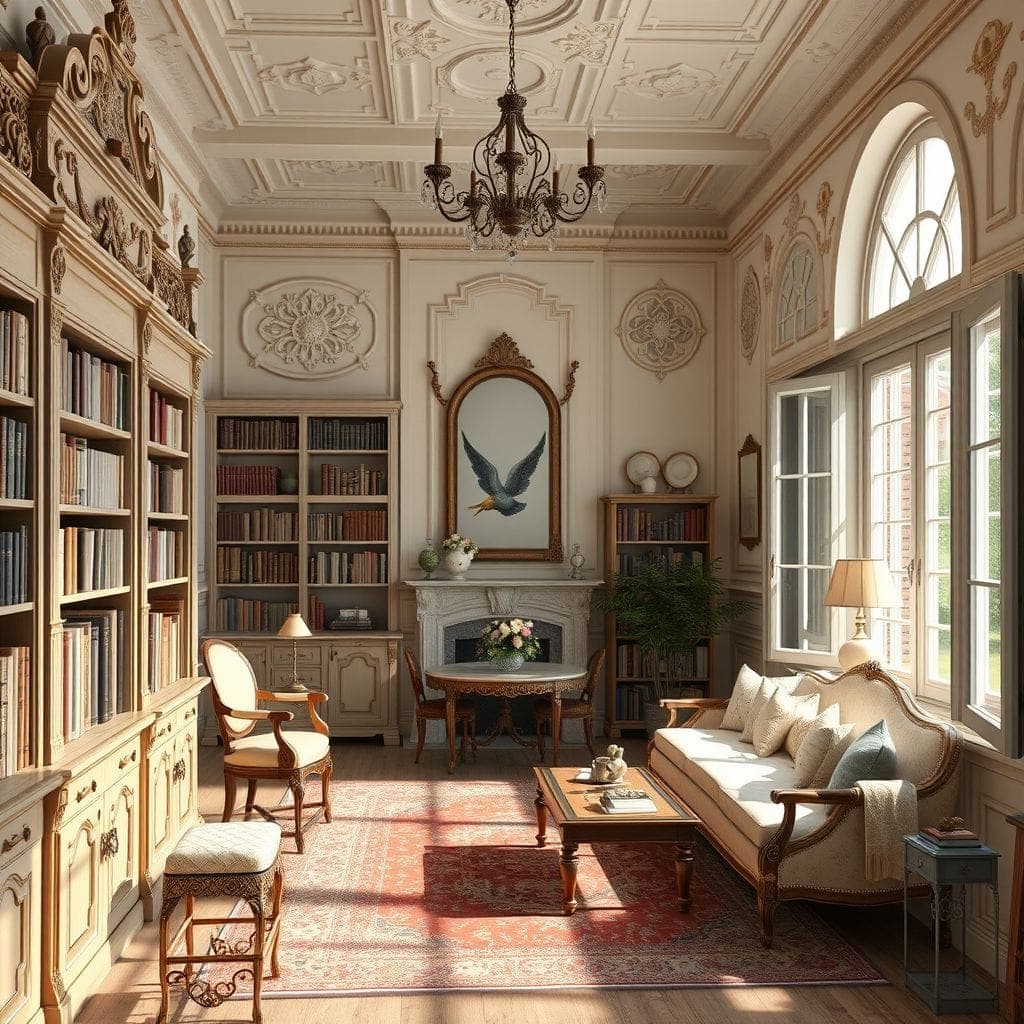 French Country Library design example 4