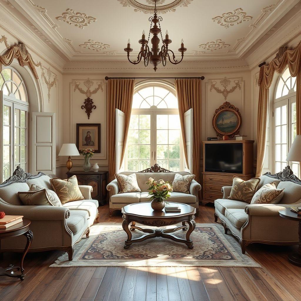 French Country Living Room design example 1