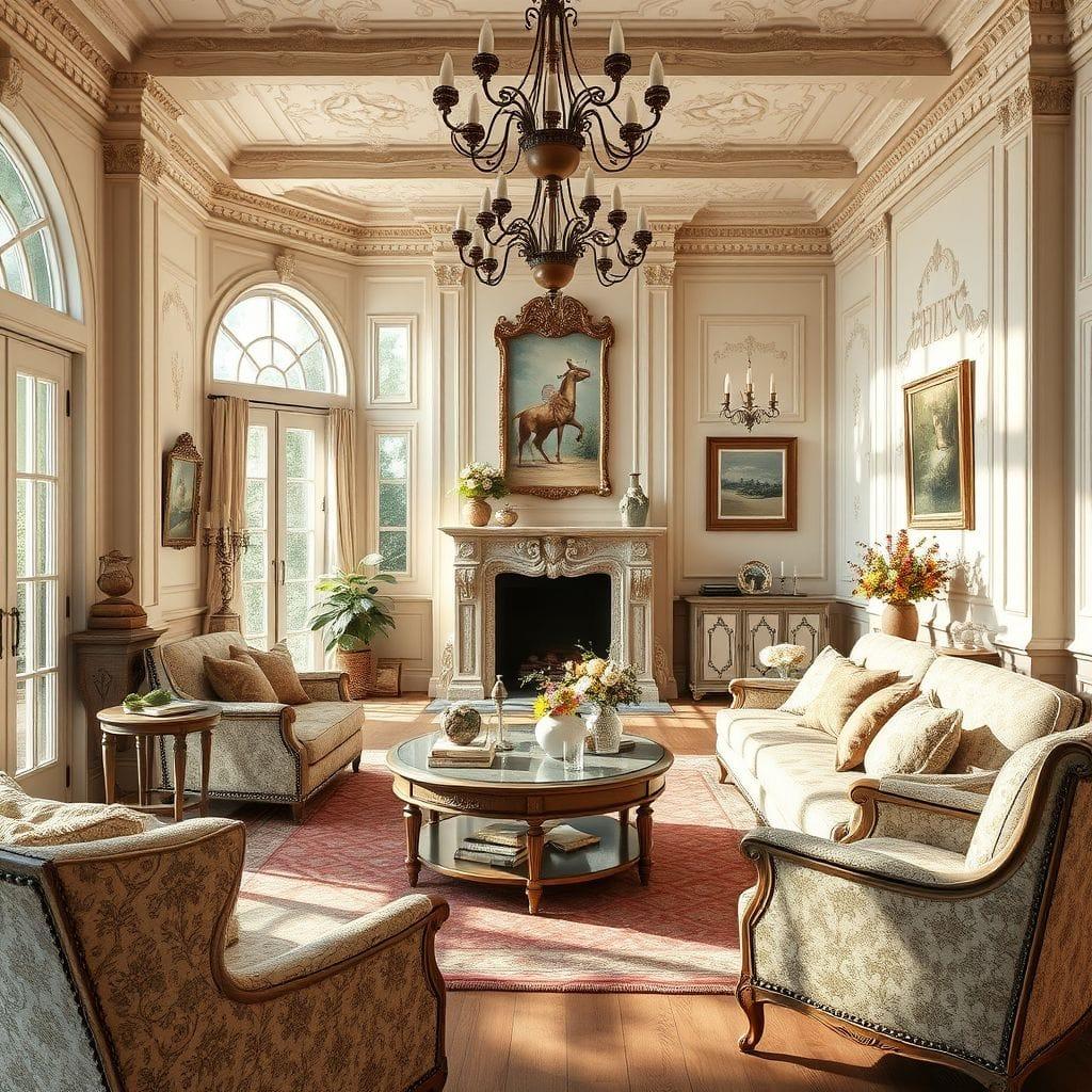 French Country Living Room design example 4