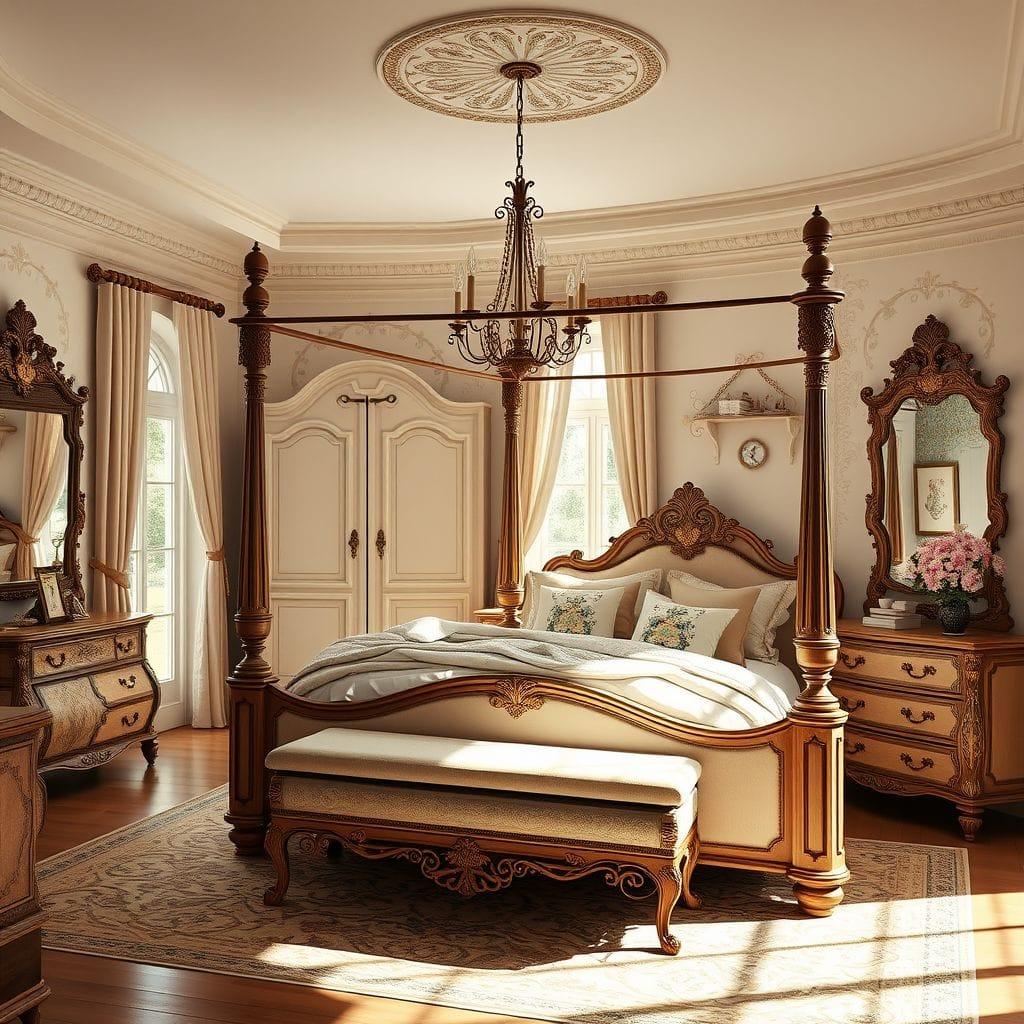 French Country Master Bedroom design example 1