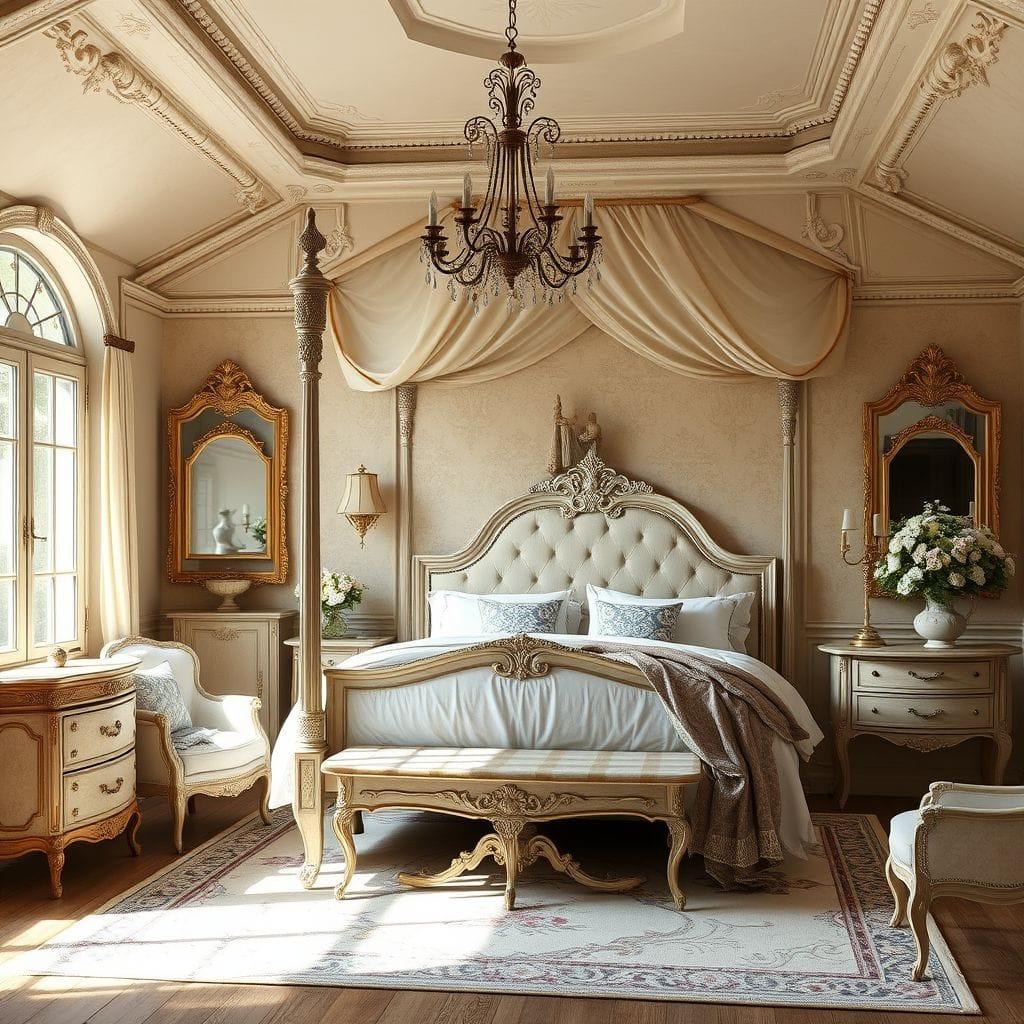 French Country Master Bedroom design example 3