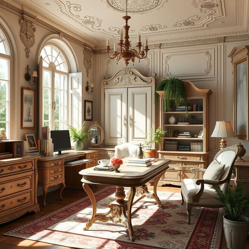 French Country Office design example 4