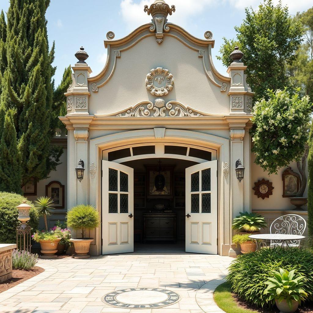 French Country Outdoor Garage design example 1