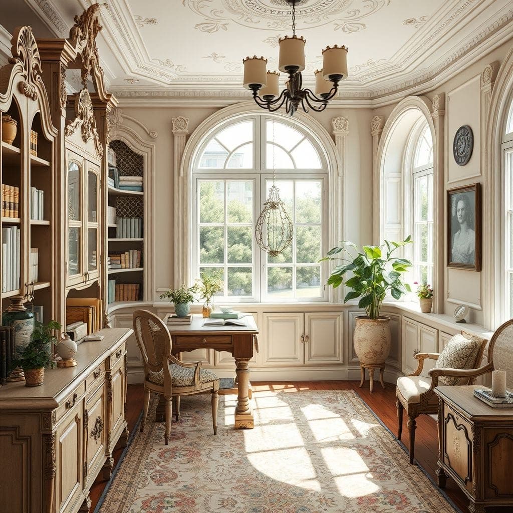 French Country Study Room design example 4