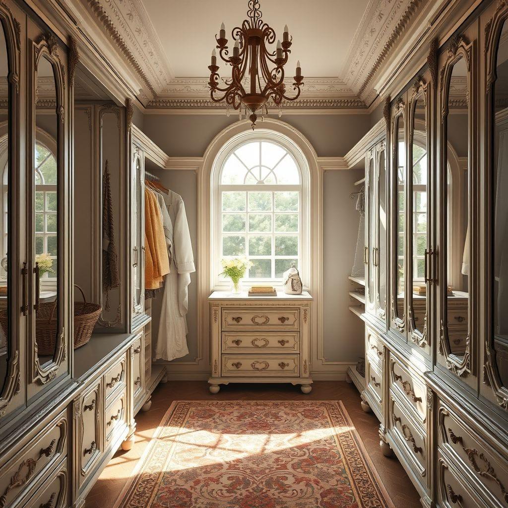 French Country Walk-in Closet design example 1