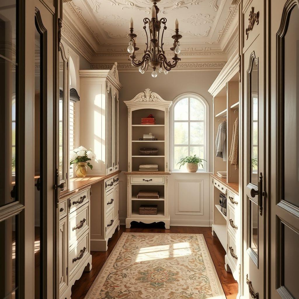 French Country Walk-in Closet design example 4