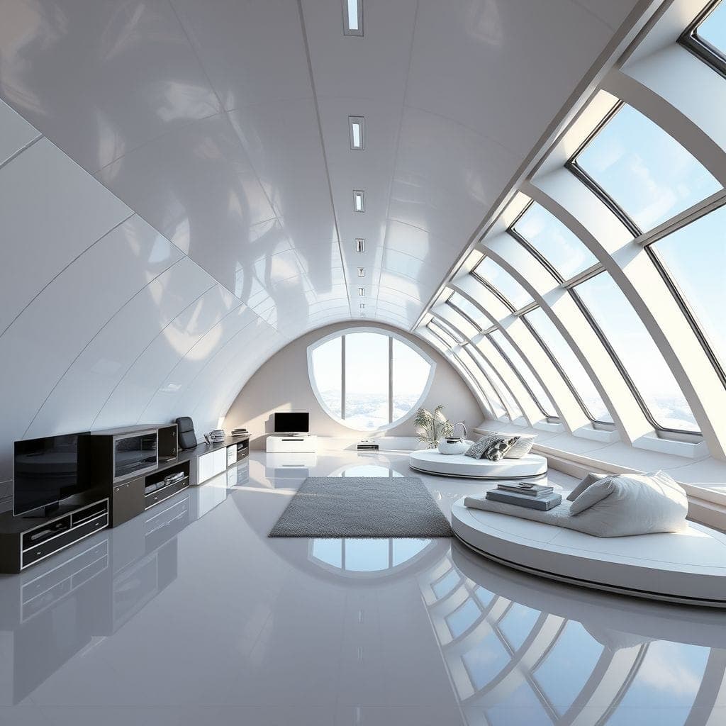 Futuristic Attic design example 1