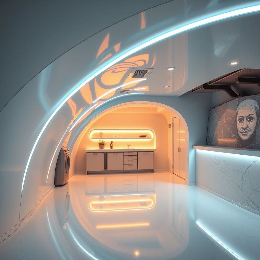 Futuristic Basement design example 2