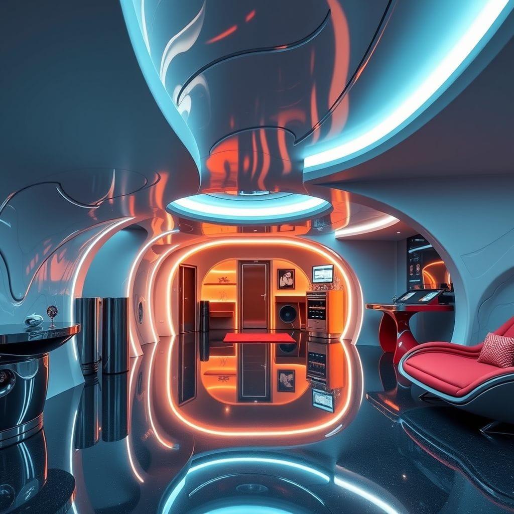 Futuristic Basement design example 3