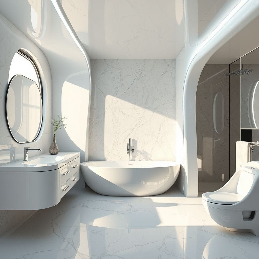 Futuristic Bathroom design example 1