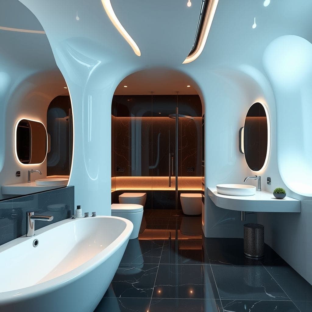 Futuristic Bathroom design example 3