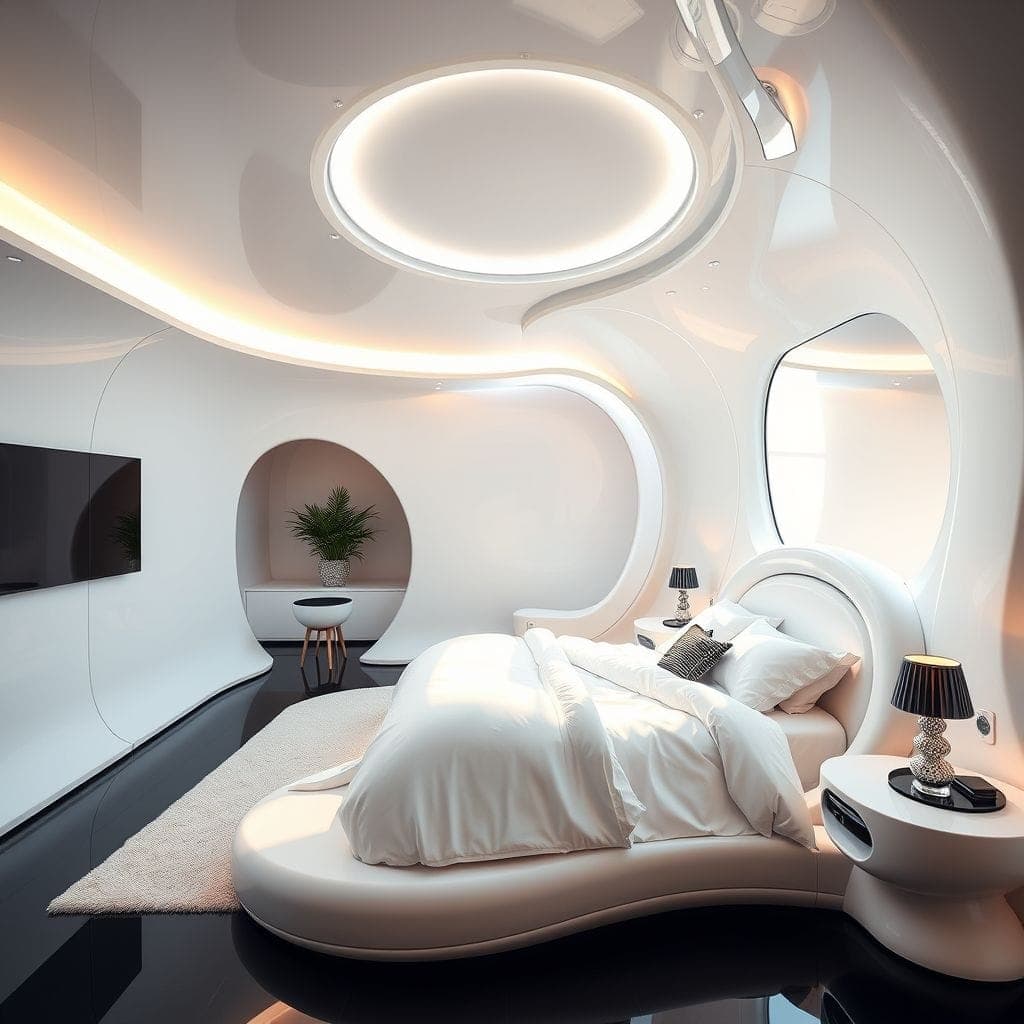 Futuristic Bedroom design example 1