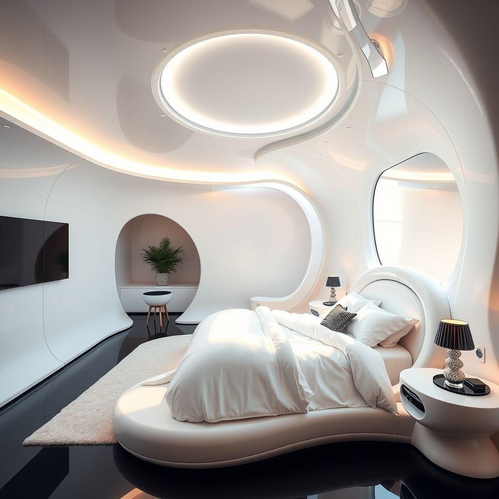 Futuristic Bedroom design example 1