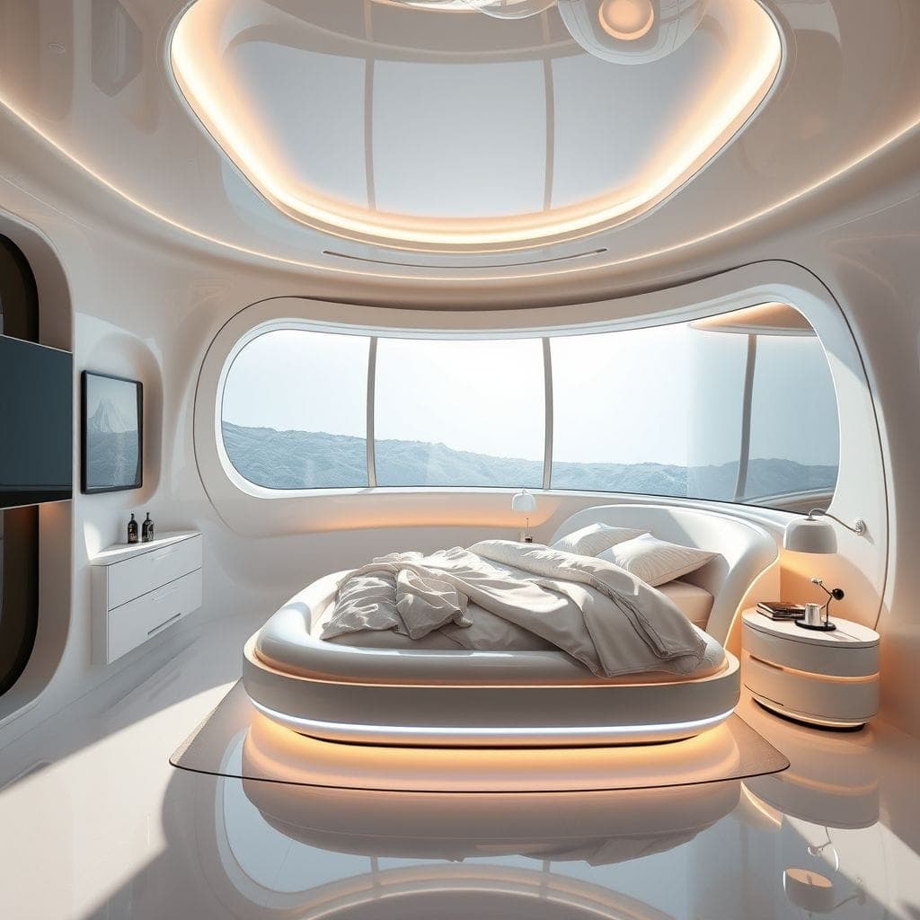 Futuristic Bedroom design example 2
