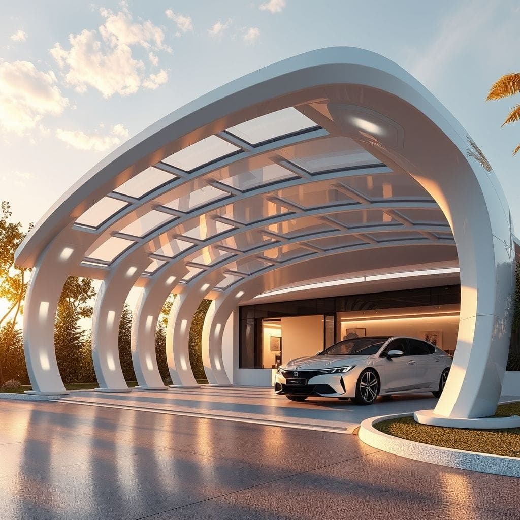 Futuristic Carport design example 1