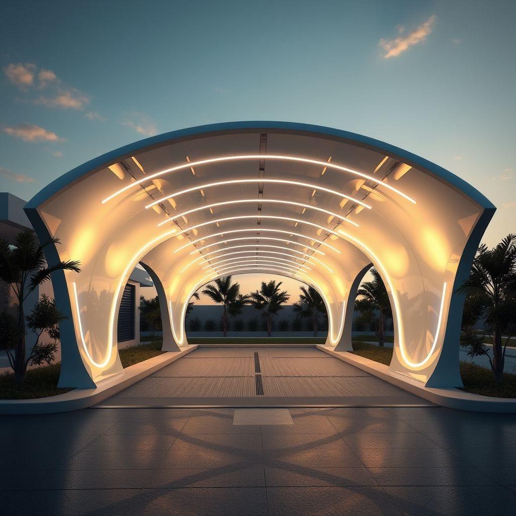 Futuristic Carport design example 2