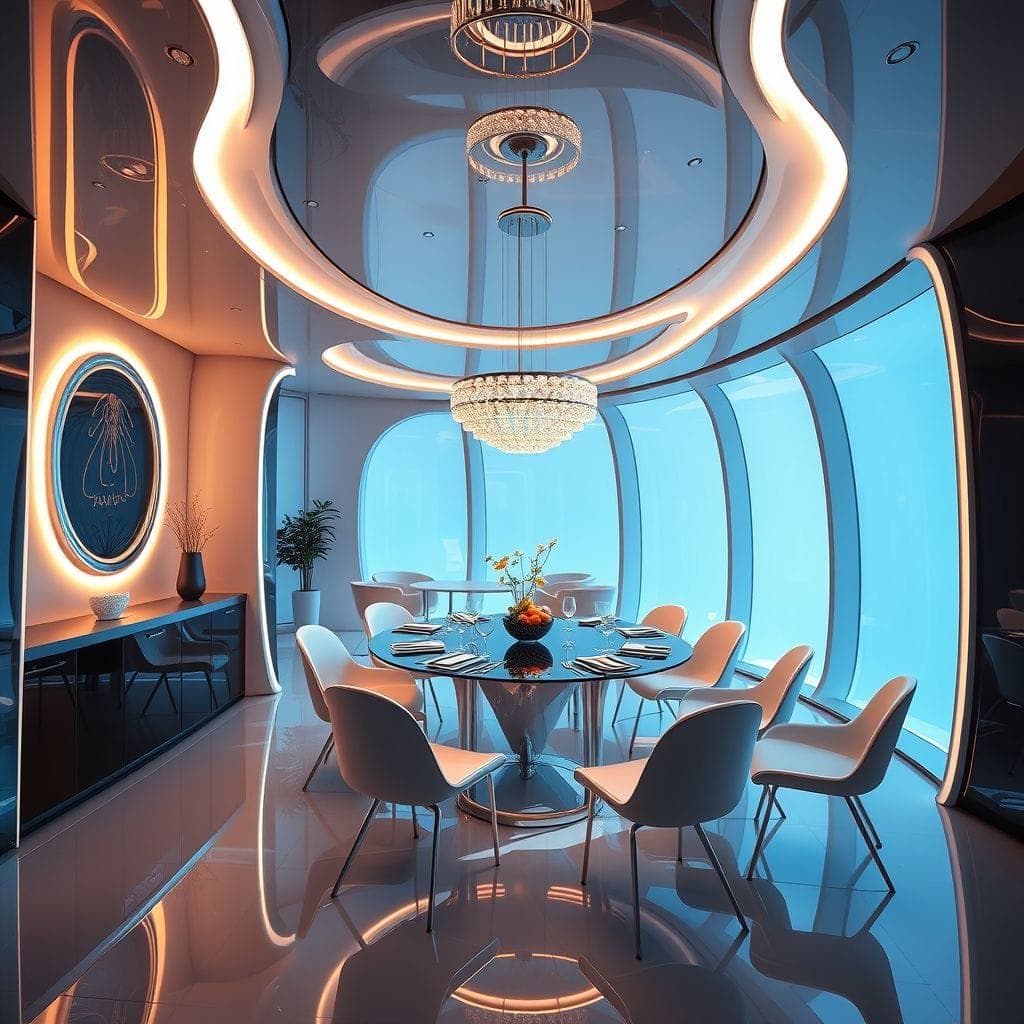 Futuristic Dining Room design example 2