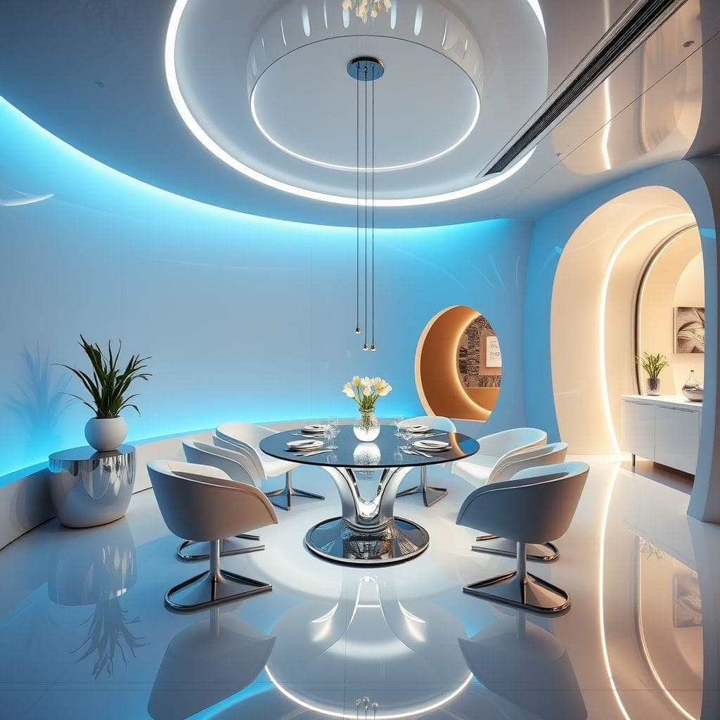 Futuristic Dining Room design example 3