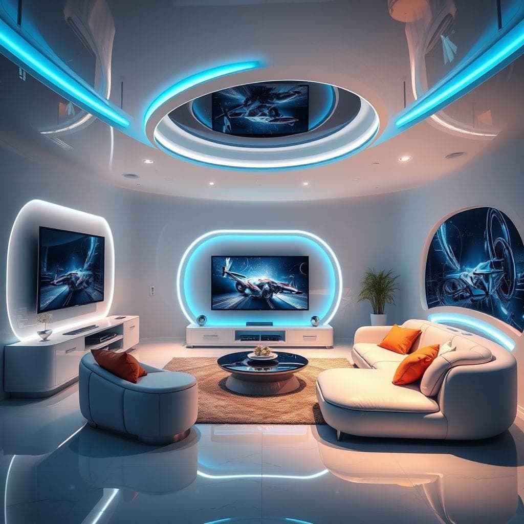 Futuristic Entertainment Room design example 2