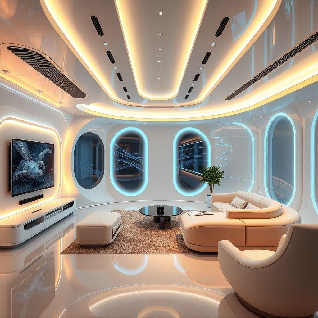 Futuristic Entertainment Room design example 3
