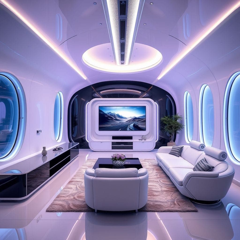 Futuristic Entertainment Room design example 4