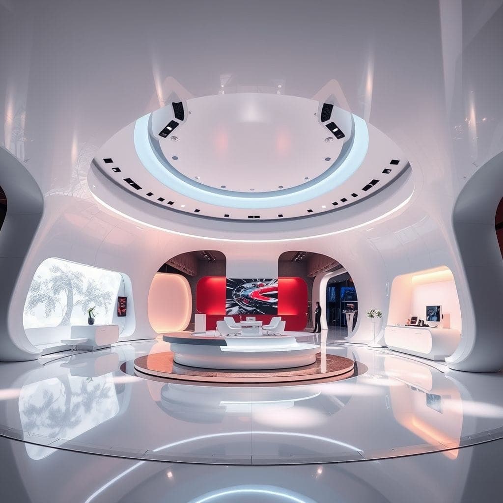 Futuristic Exhibition Space design example 1