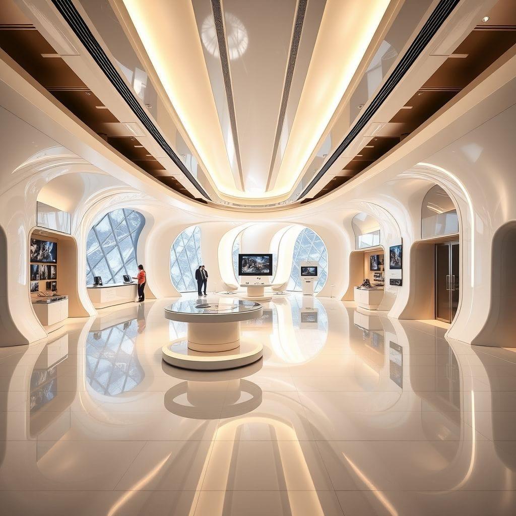 Futuristic Exhibition Space design example 2