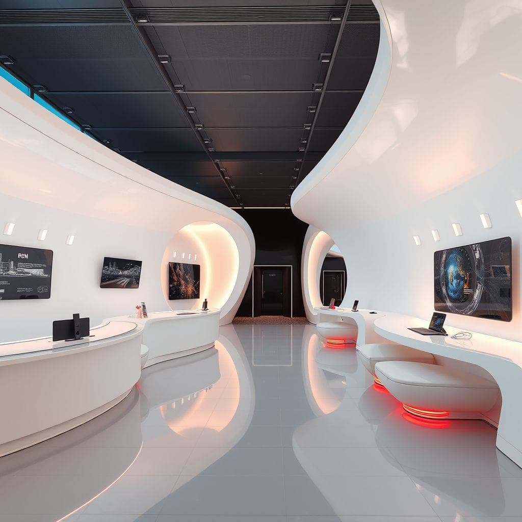 Futuristic Exhibition Space design example 3