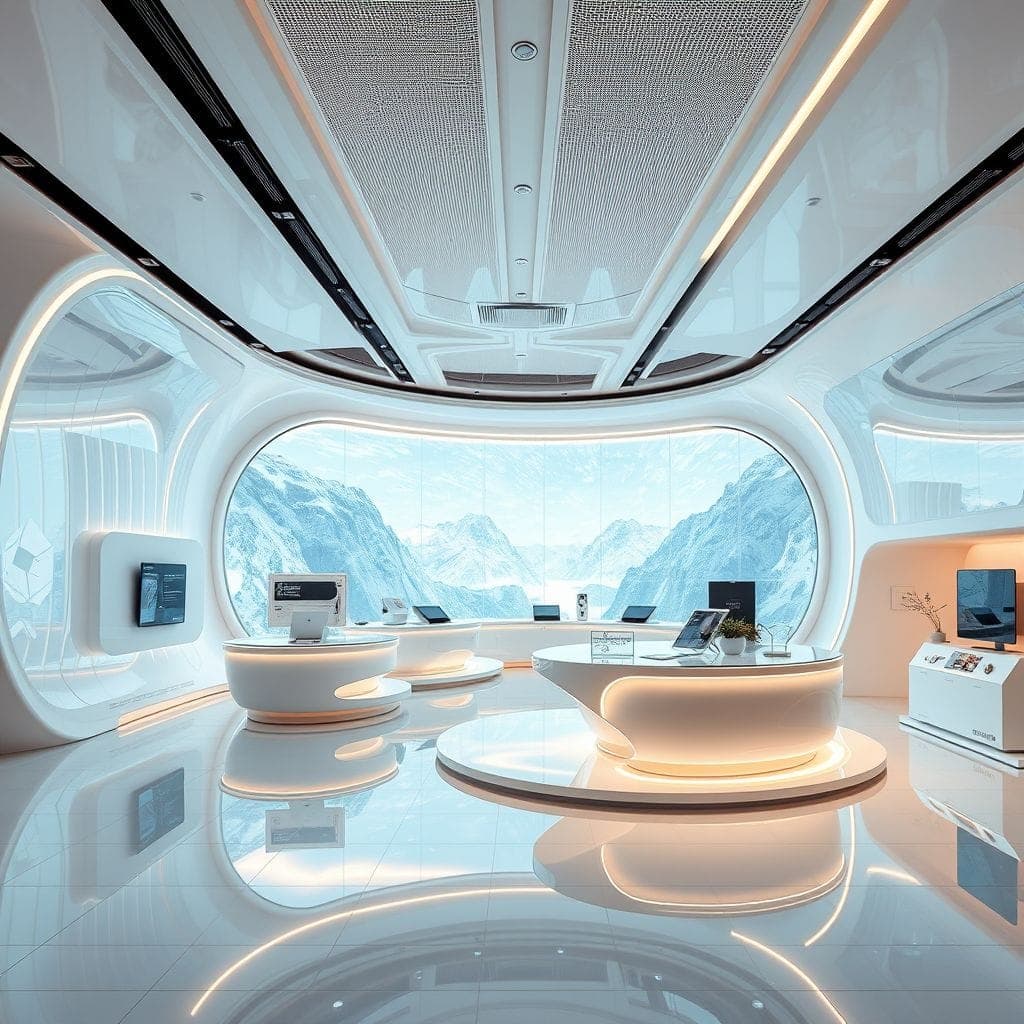 Futuristic Exhibition Space design example 4