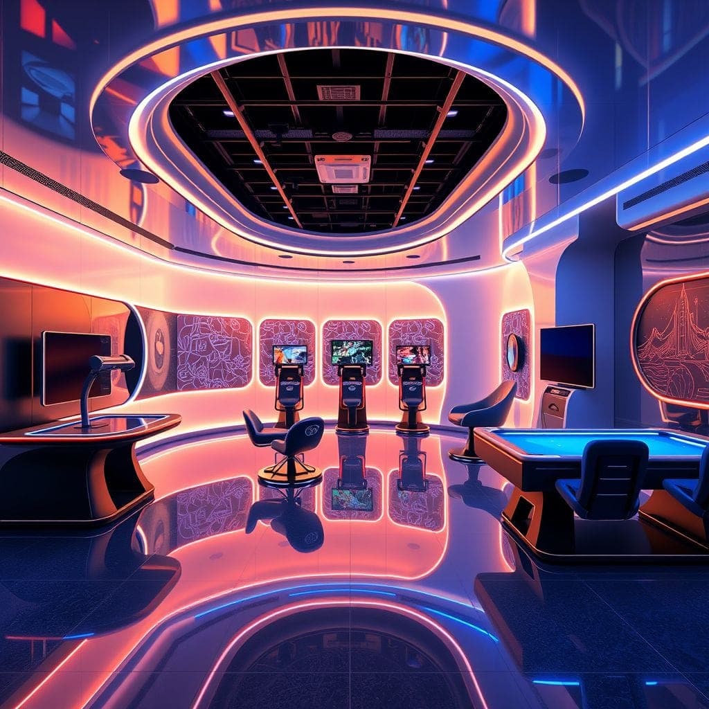 Futuristic Game Room design example 1