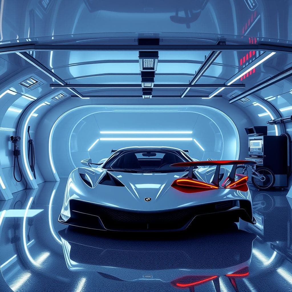 Futuristic Garage design example 1
