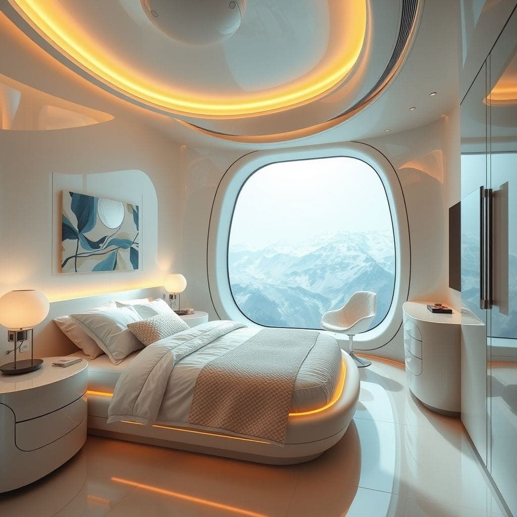 Futuristic Guest Room design example 1