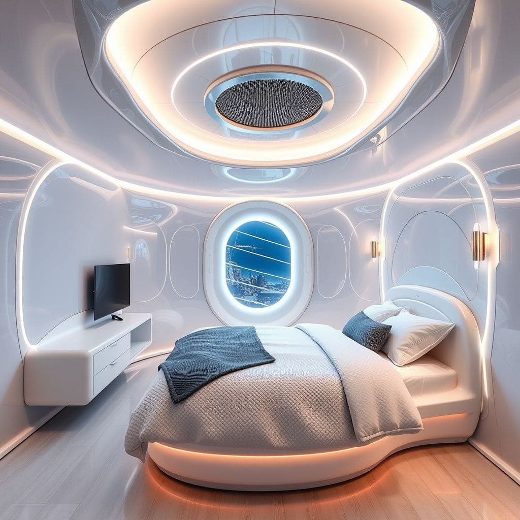 Futuristic Guest Room design example 3
