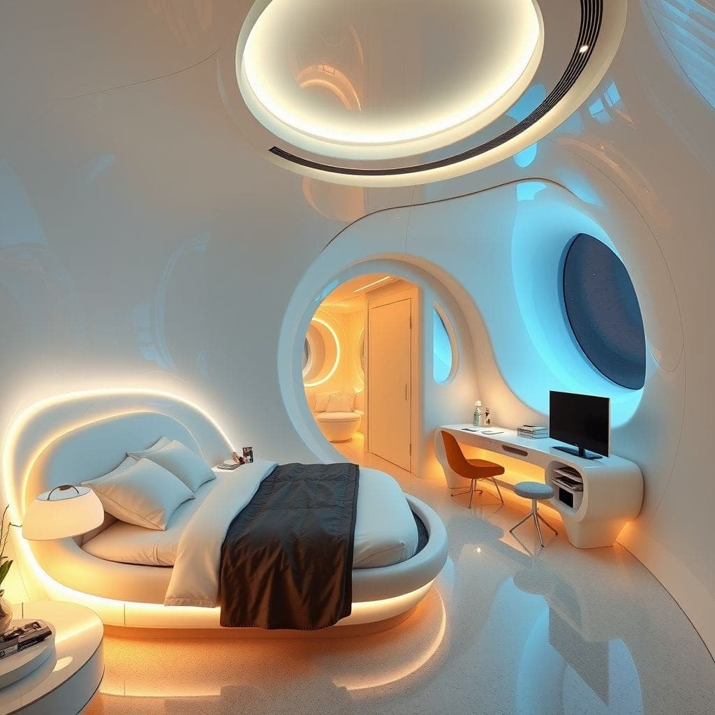 Futuristic Guest Room design example 4