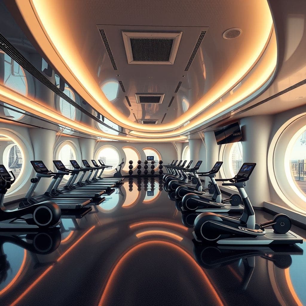 Futuristic Gym design example 1