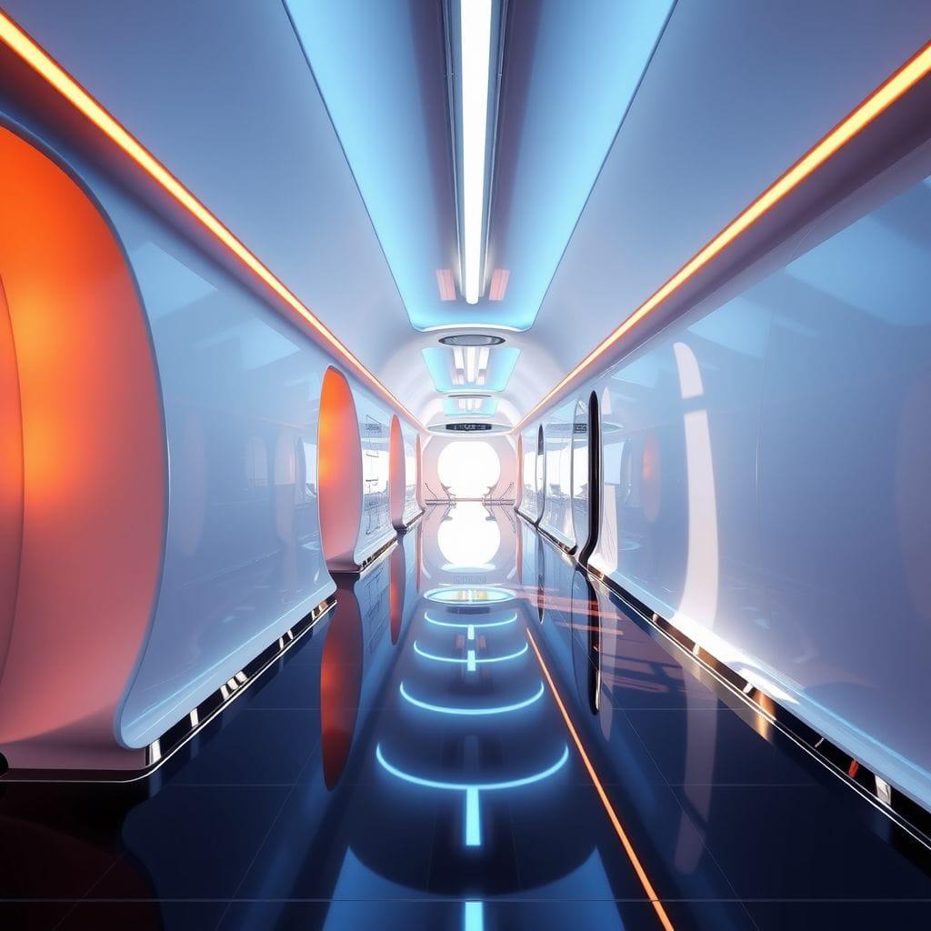 Futuristic Hallway design example 1